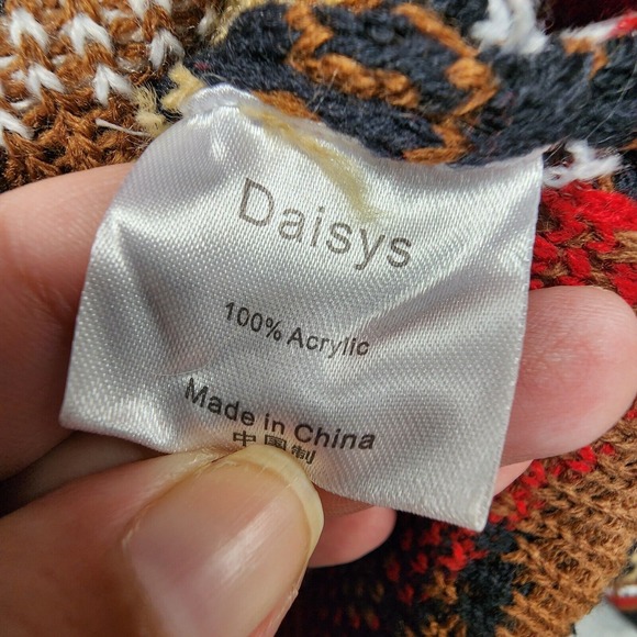 NFS Daisys Boutique Cardigan Mens XXL Santa V-Neck Ugly Christmas Sweater NEW - Picture 13 of 15